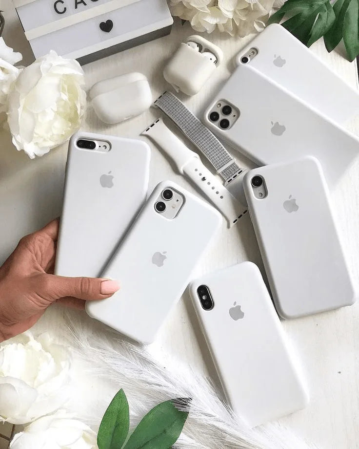 Original Silicone Case For iPhone | White Color | Premium Quality